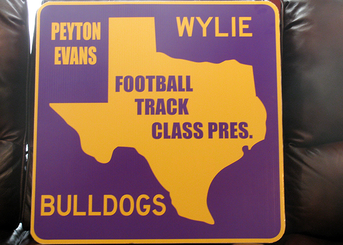 Wylie Football Track Class President Sign