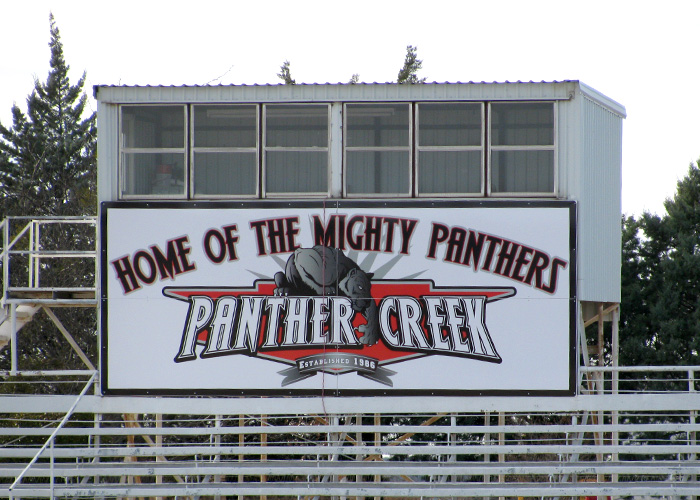 Panther Creek Mighty Panthers - Stadium Sign